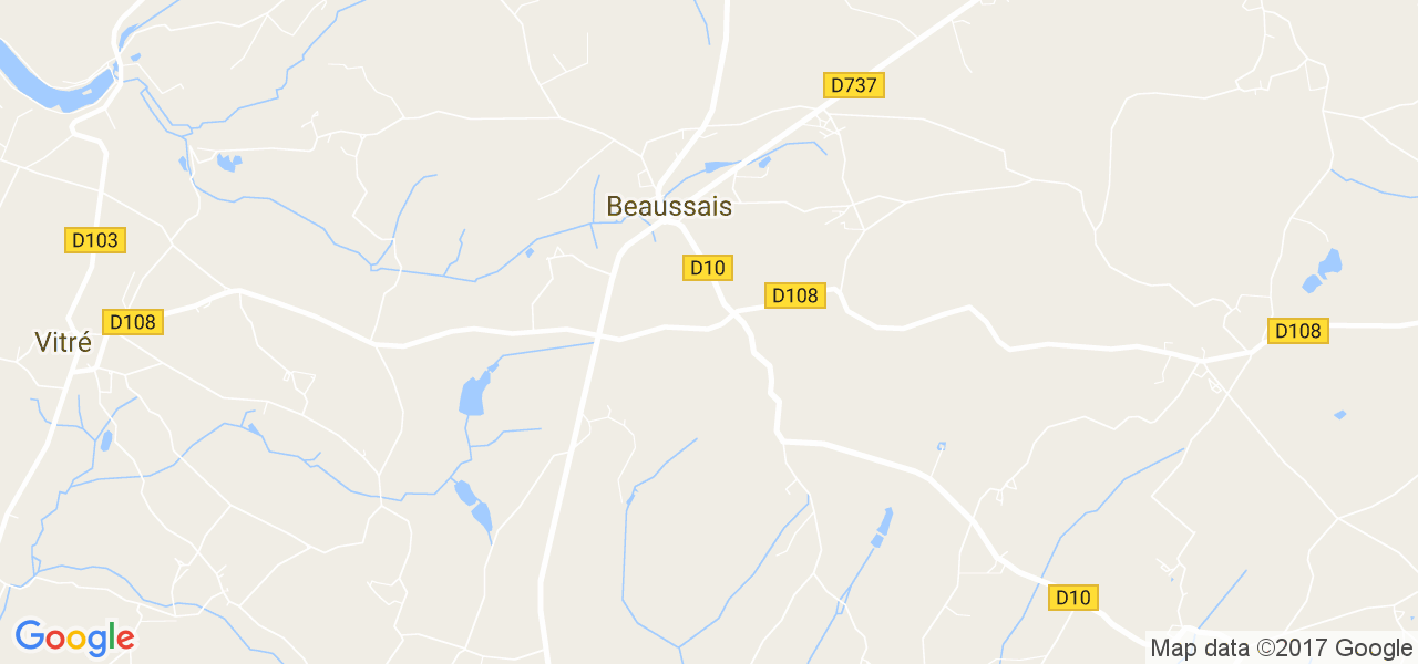 map de la ville de Beaussais