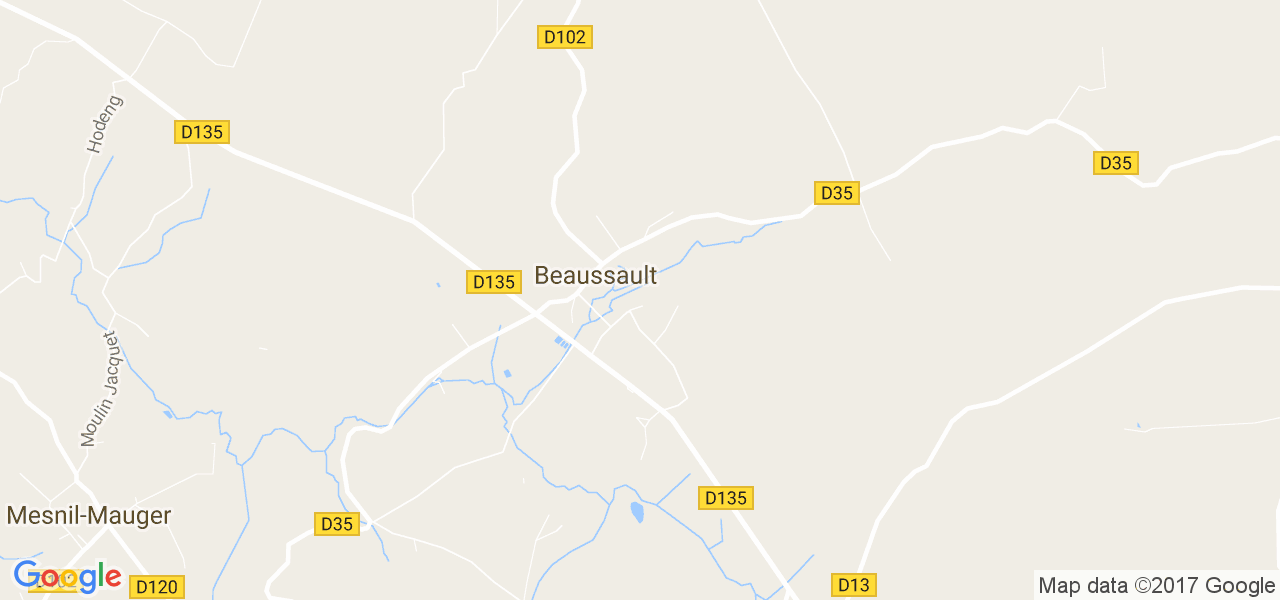 map de la ville de Beaussault