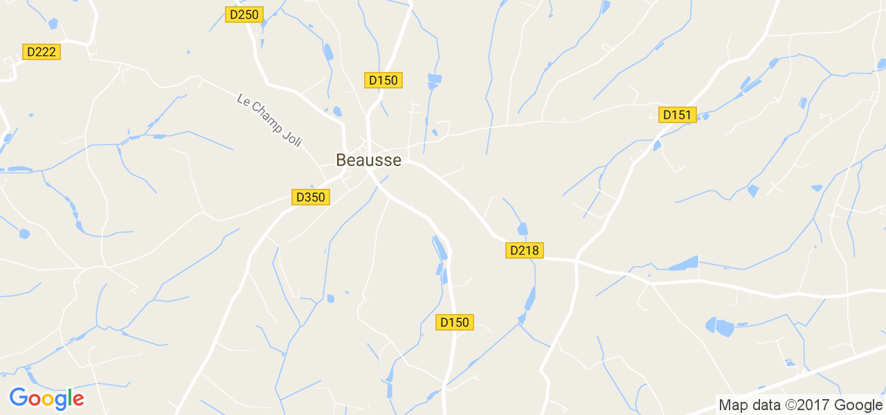 map de la ville de Beausse