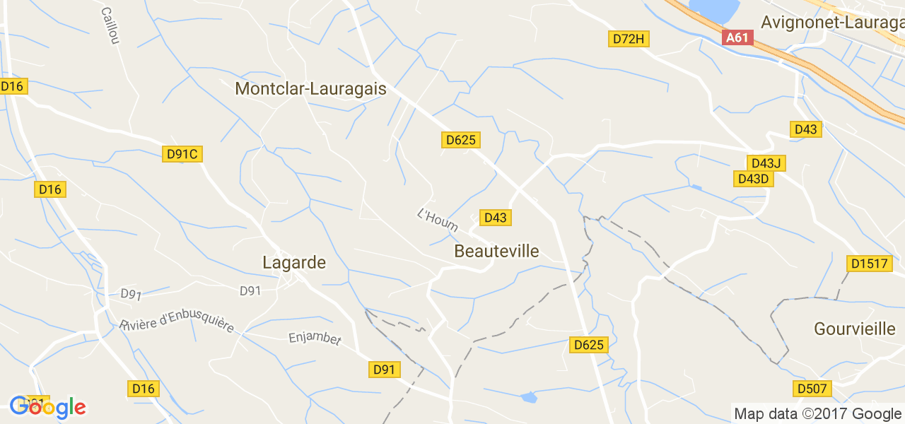 map de la ville de Beauteville