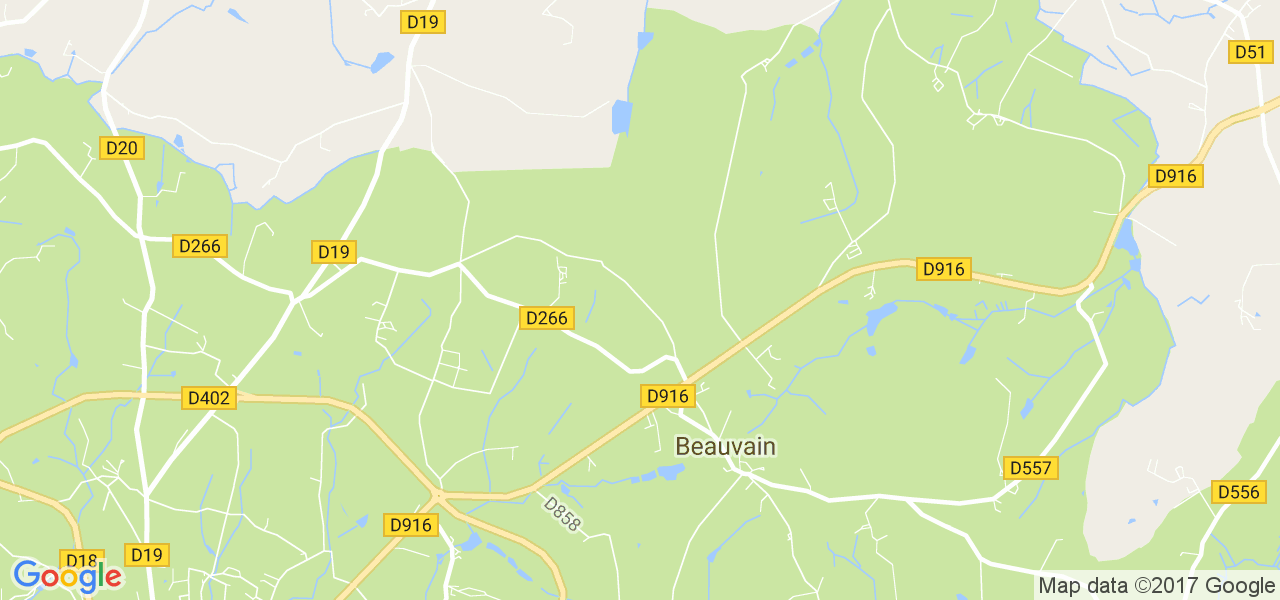 map de la ville de Beauvain