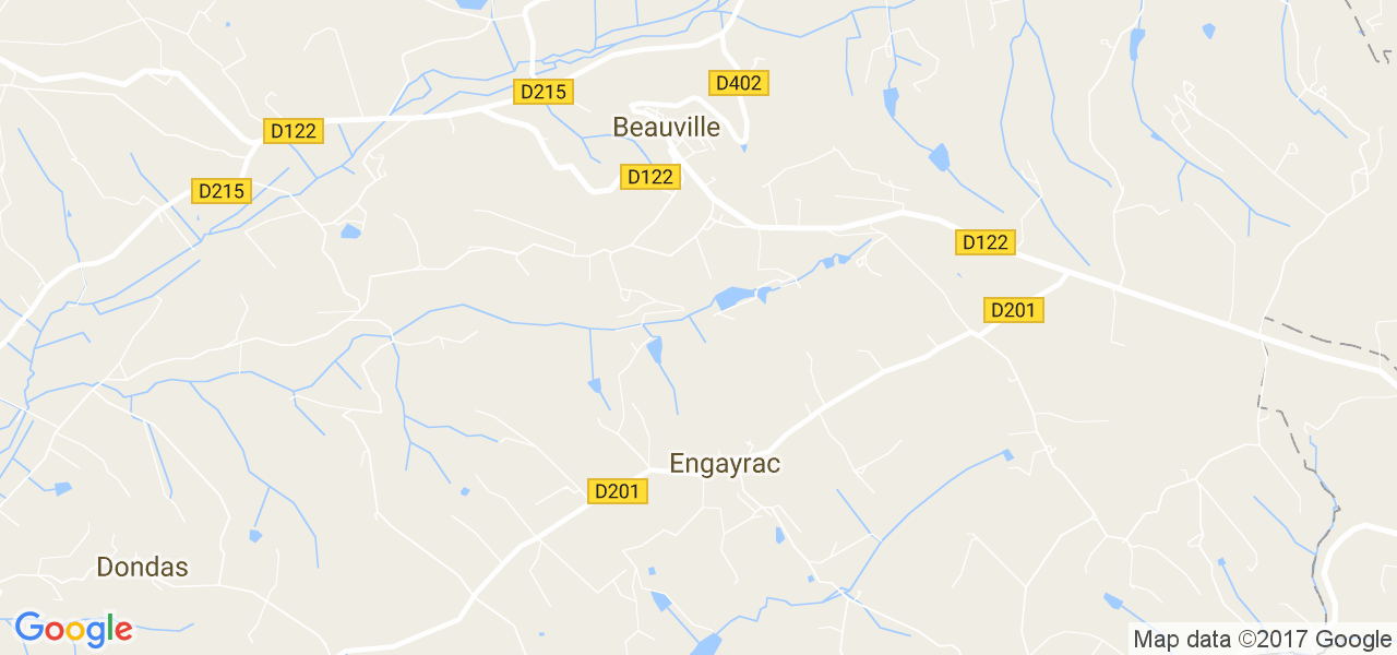 map de la ville de Beauville