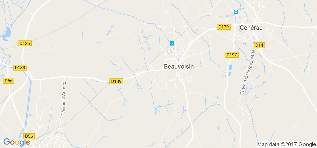 map de la ville de Beauvoisin