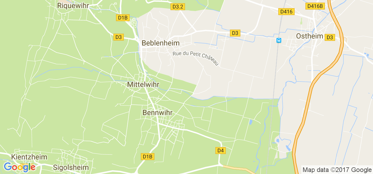 map de la ville de Beblenheim