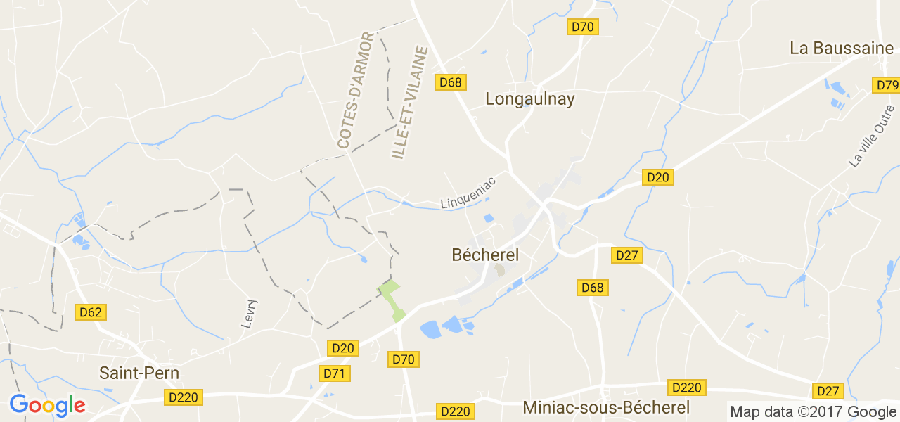 map de la ville de Bécherel