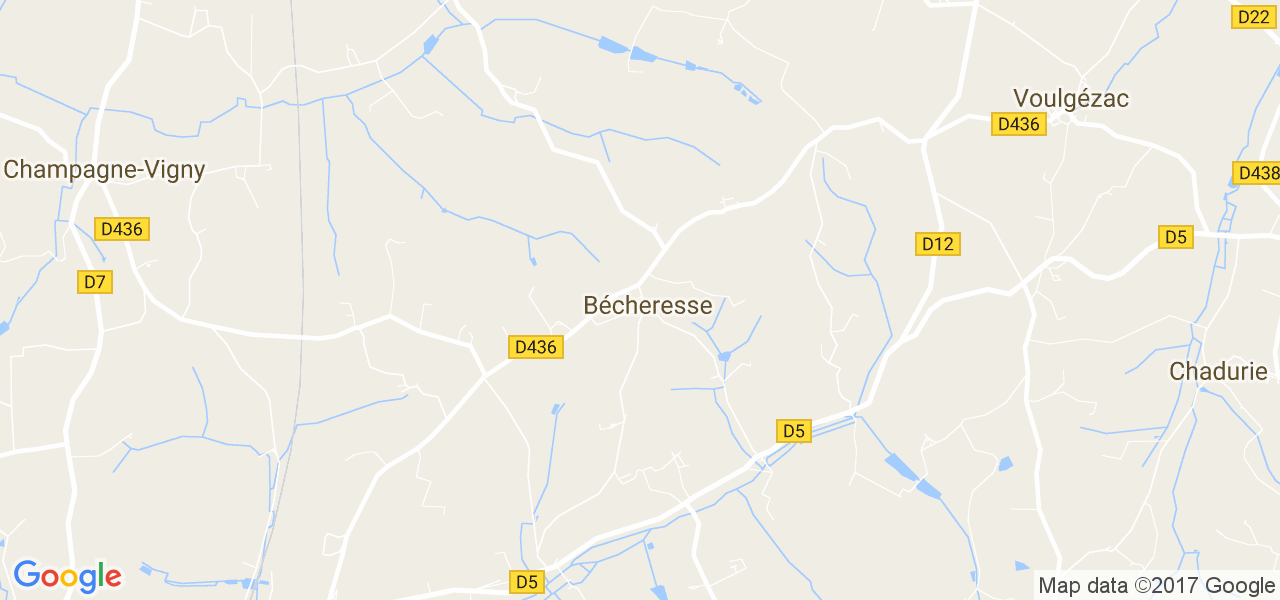 map de la ville de Bécheresse