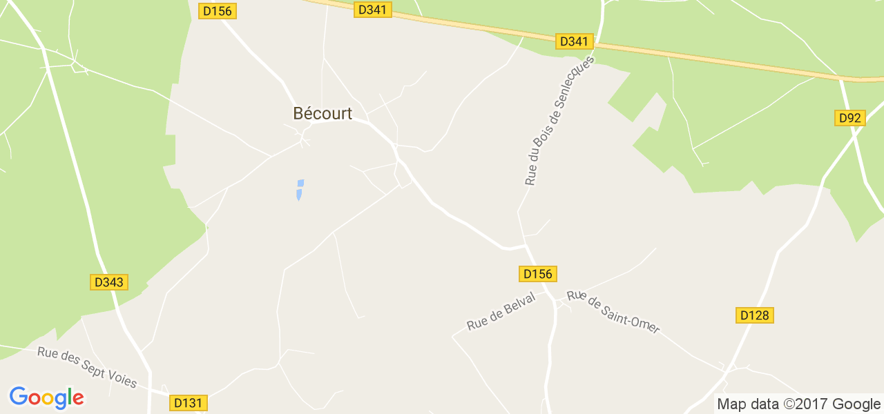 map de la ville de Bécourt