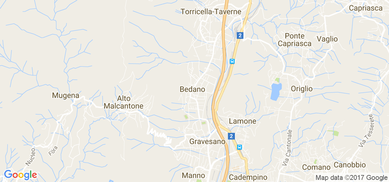 map de la ville de Bedano