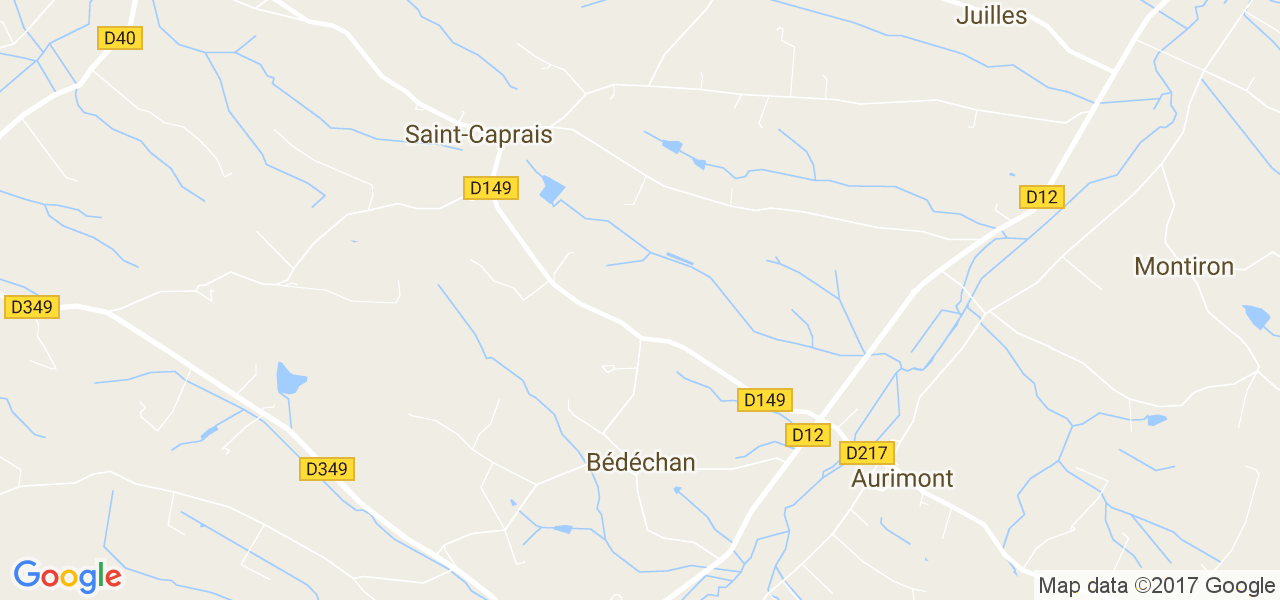 map de la ville de Bédéchan