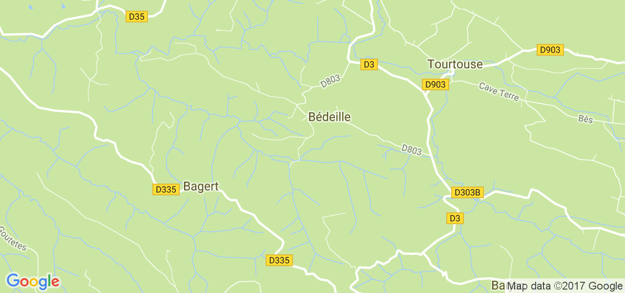 map de la ville de Bédeille