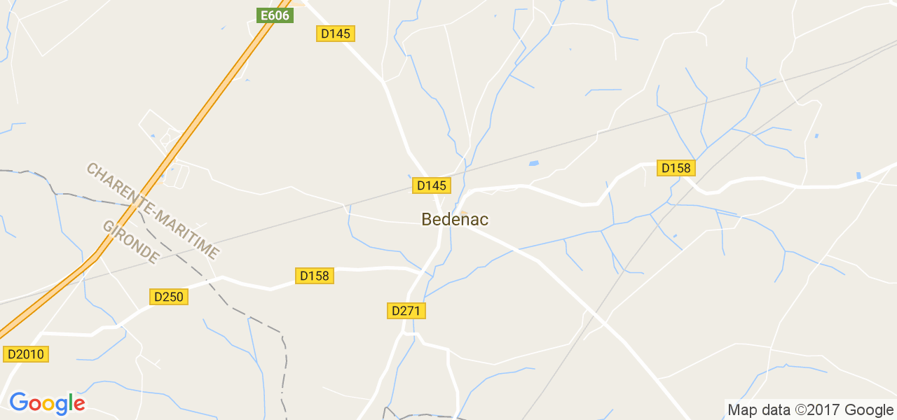 map de la ville de Bedenac