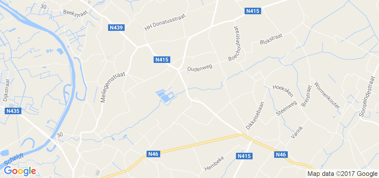 map de la ville de Beerlegem