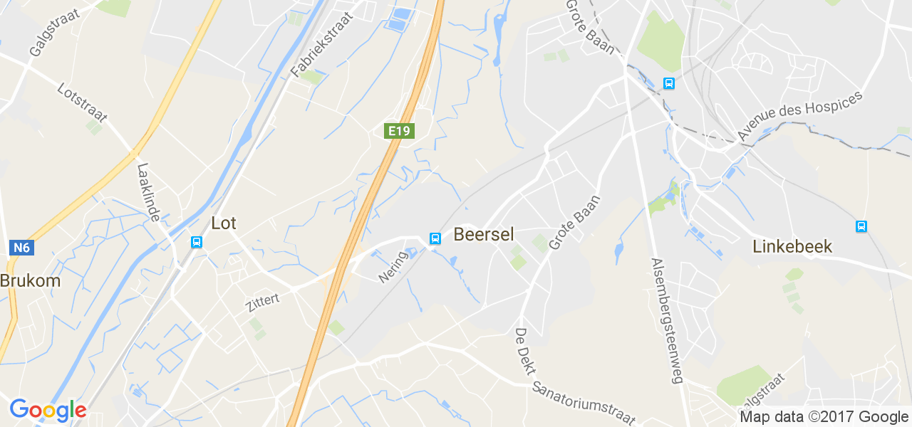 map de la ville de Beersel