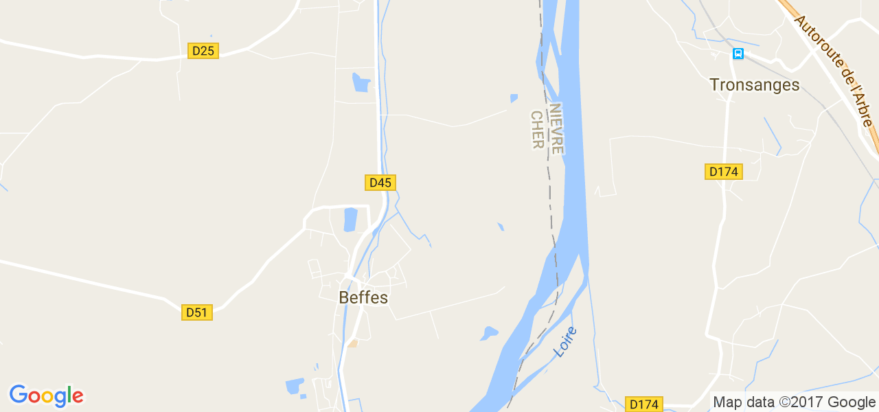 map de la ville de Beffes