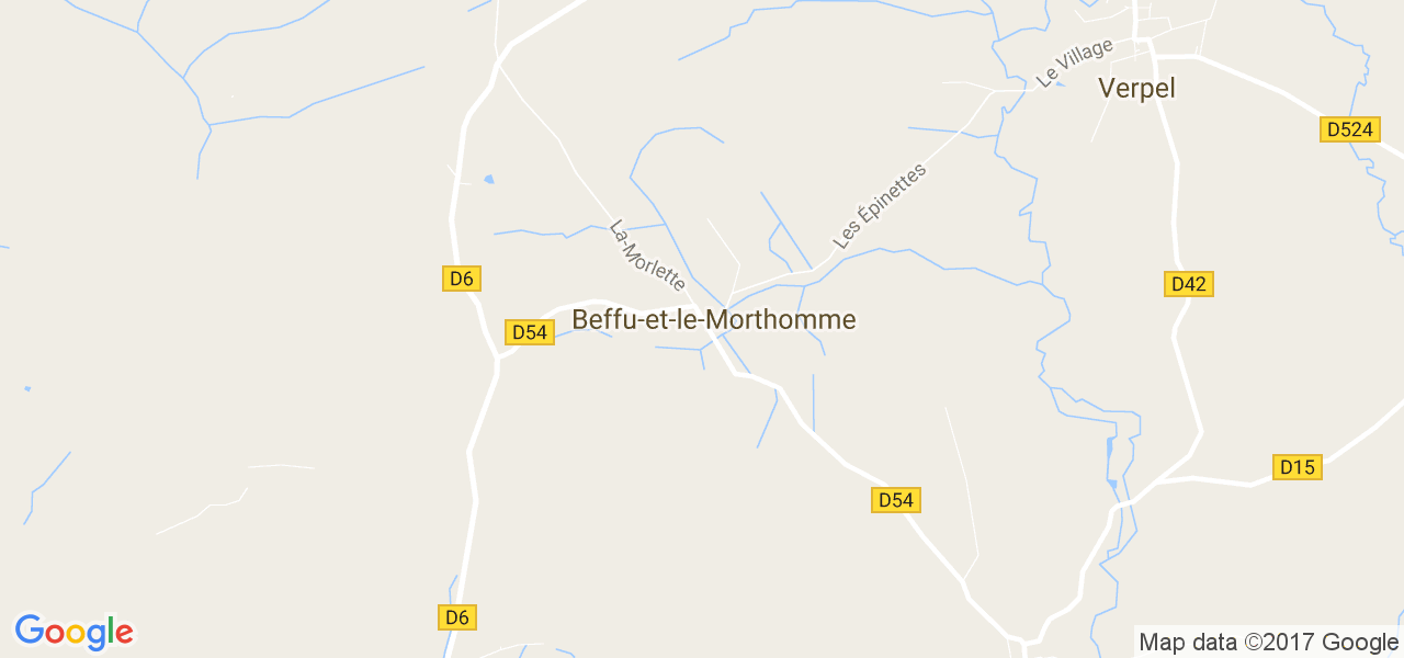 map de la ville de Beffu-et-le-Morthomme
