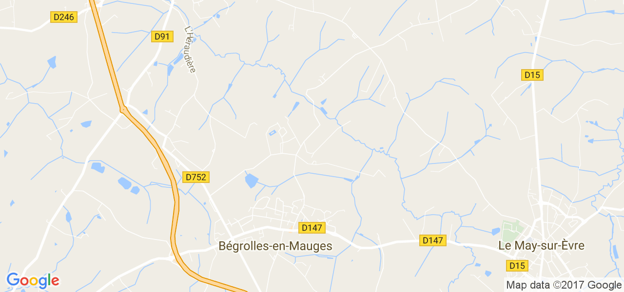 map de la ville de Bégrolles-en-Mauges