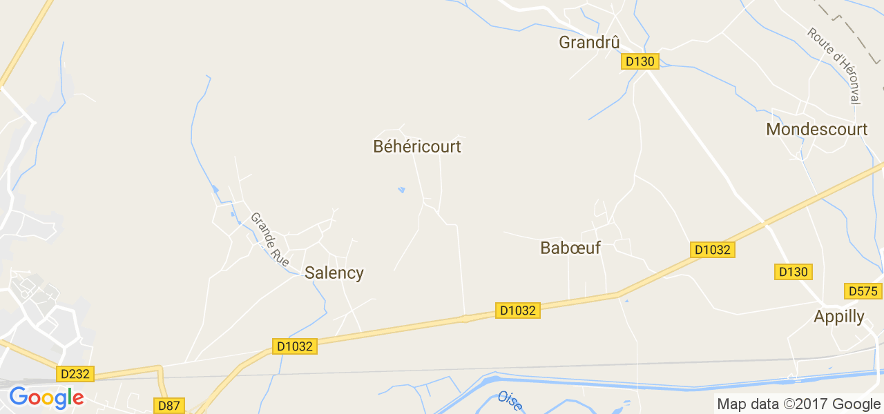 map de la ville de Béhéricourt
