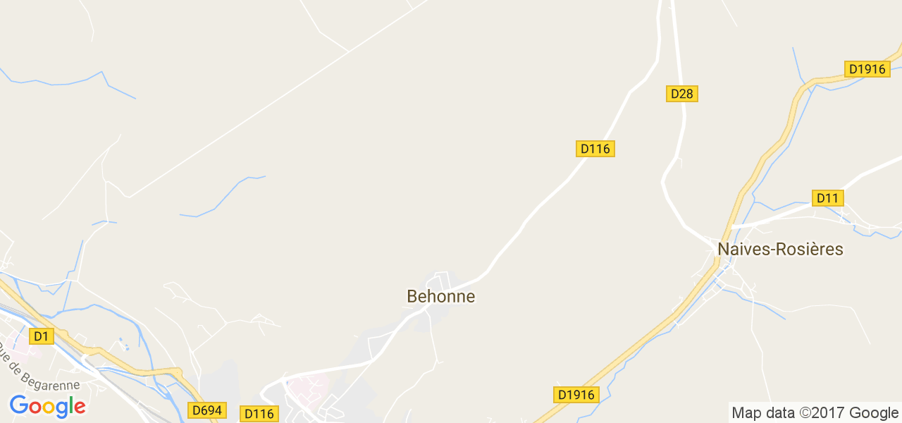 map de la ville de Behonne