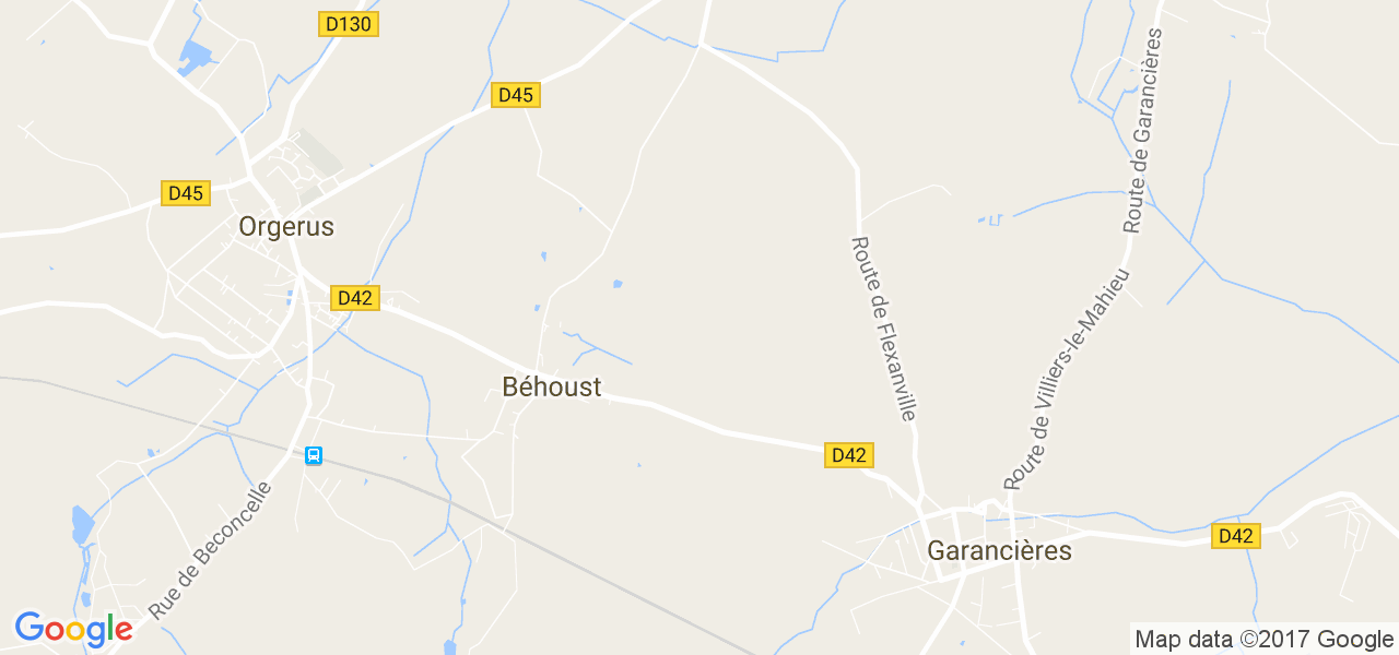 map de la ville de Béhoust