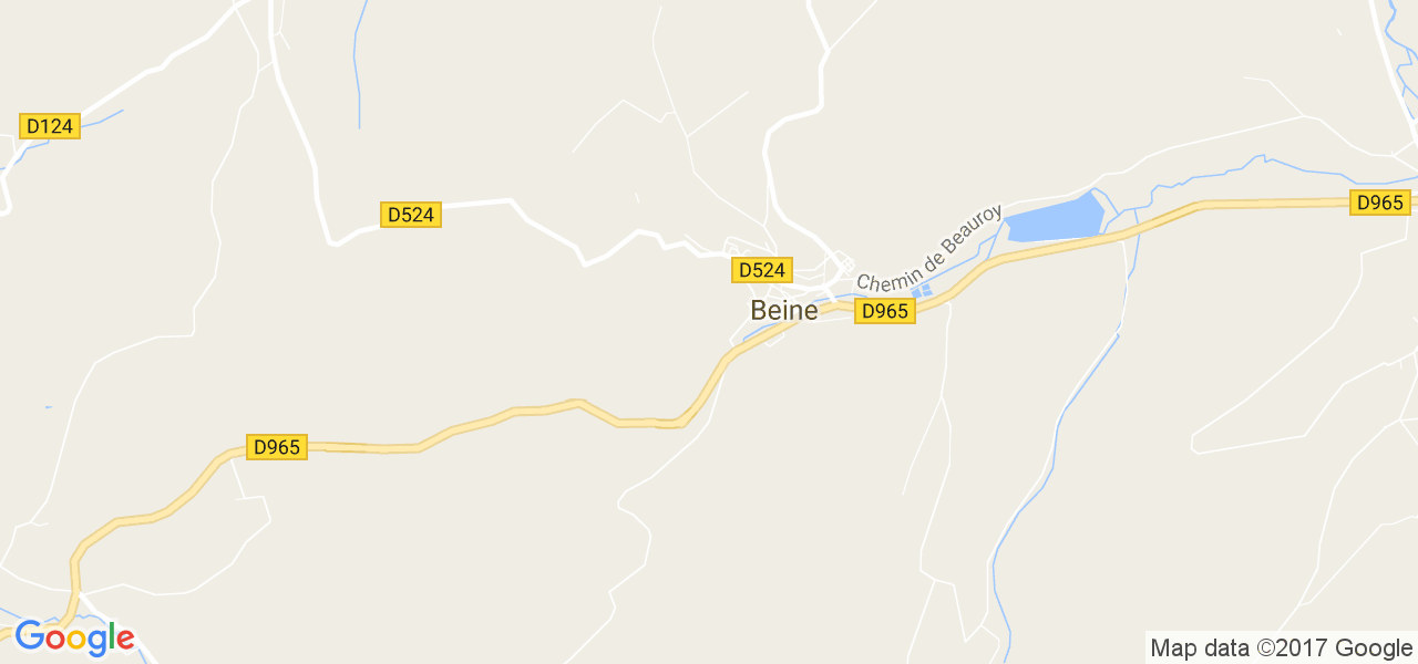 map de la ville de Beine