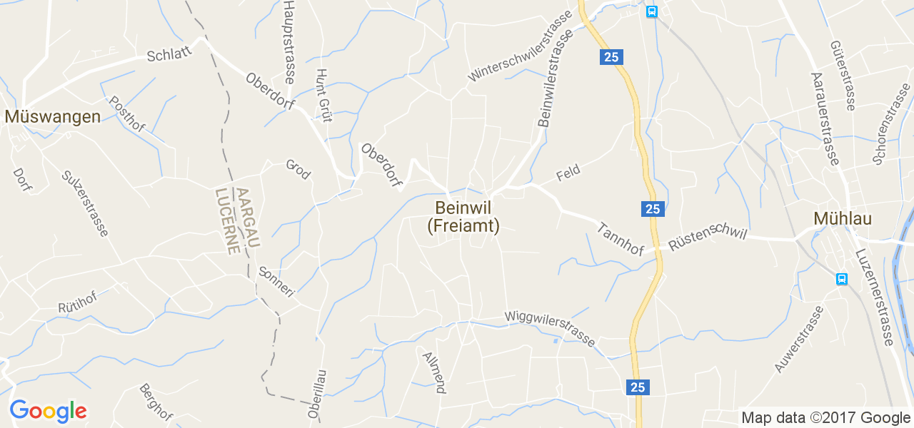 map de la ville de Beinwil