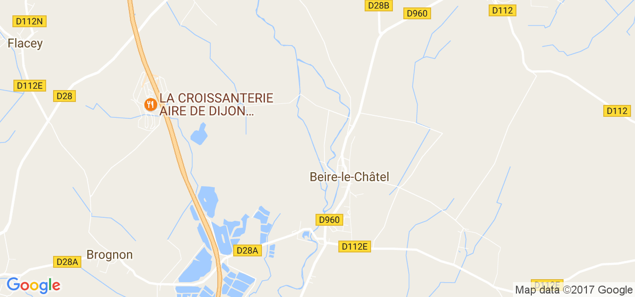 map de la ville de Beire-le-Châtel