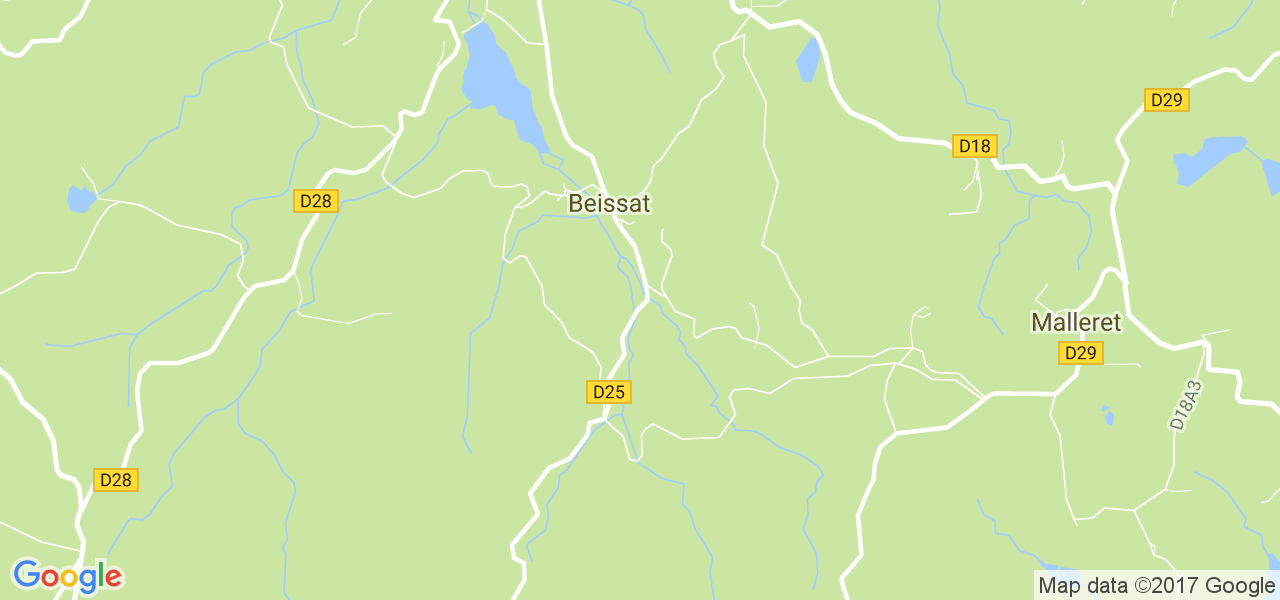 map de la ville de Beissat