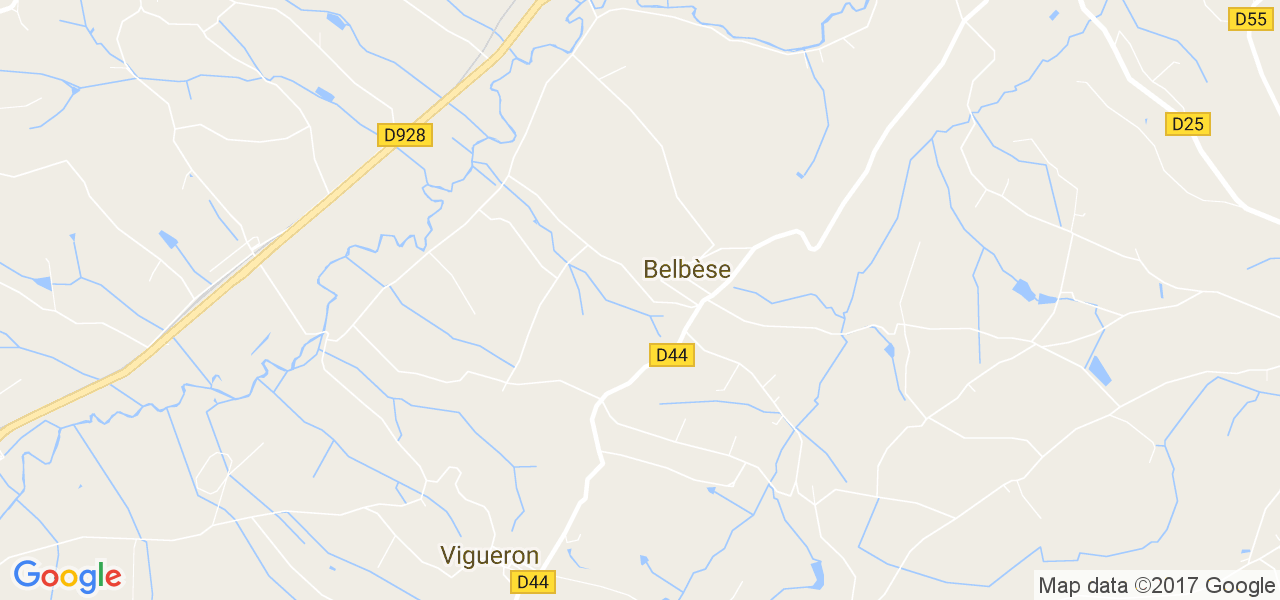 map de la ville de Belbèse