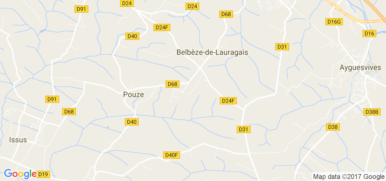 map de la ville de Belbèze-de-Lauragais