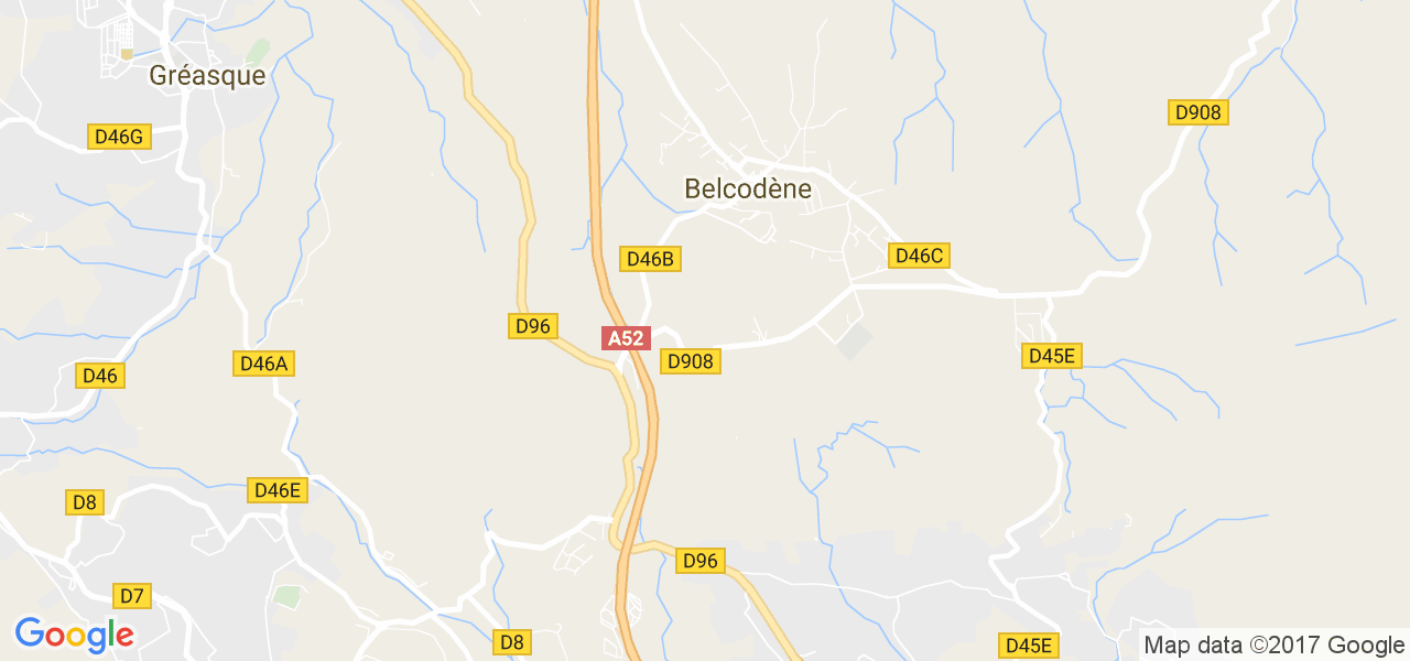 map de la ville de Belcodène