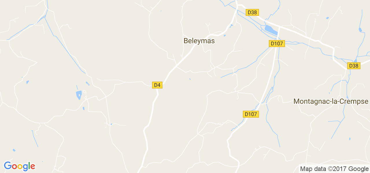 map de la ville de Beleymas