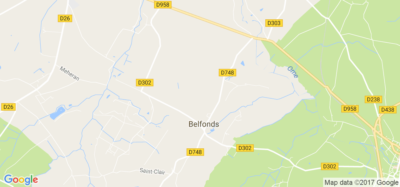 map de la ville de Belfonds