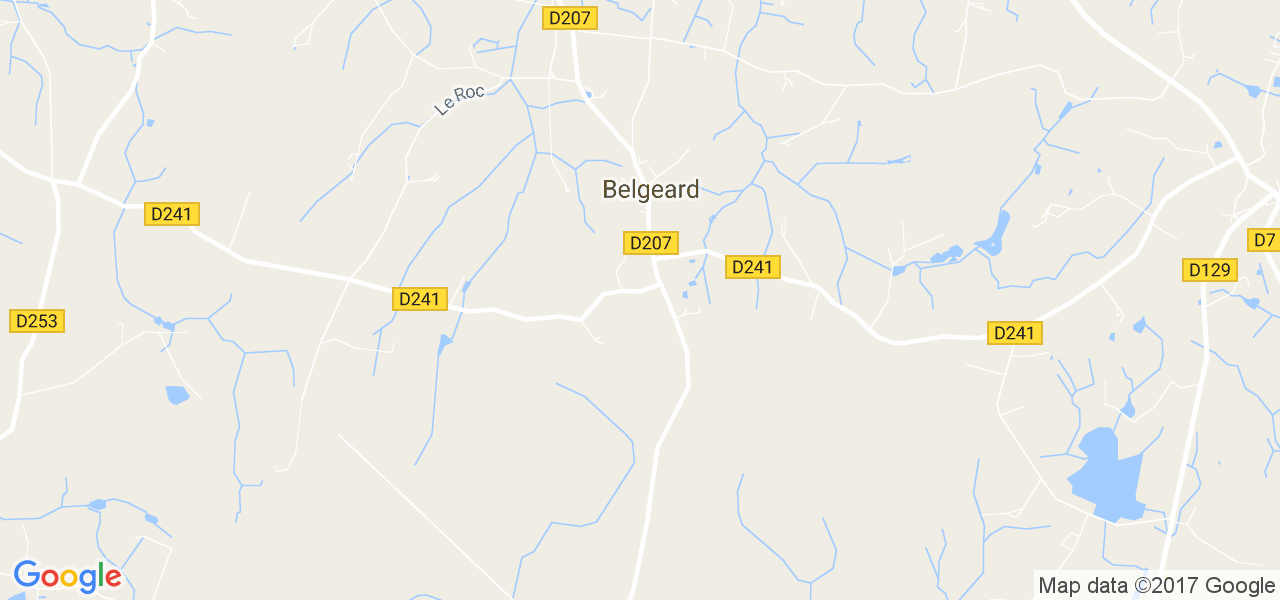 map de la ville de Belgeard