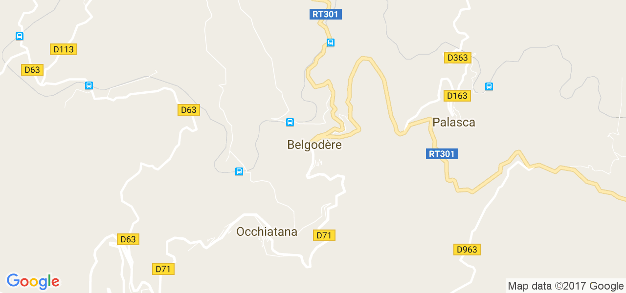 map de la ville de Belgodère