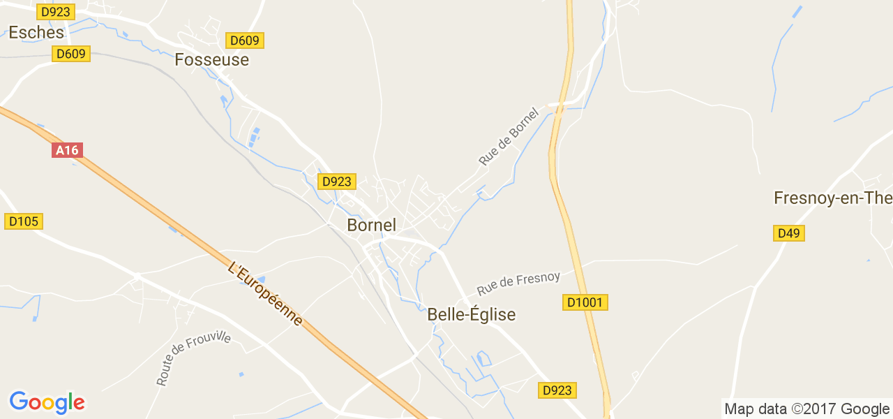 map de la ville de Belle-Église