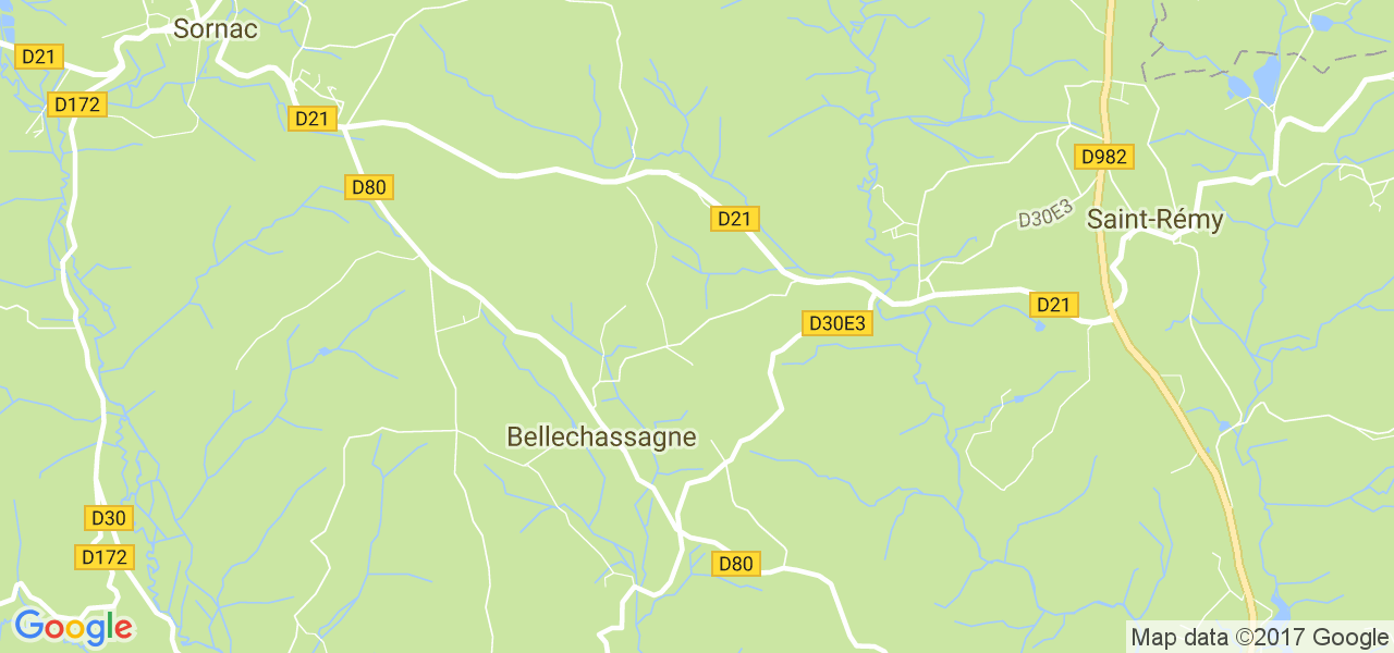 map de la ville de Bellechassagne