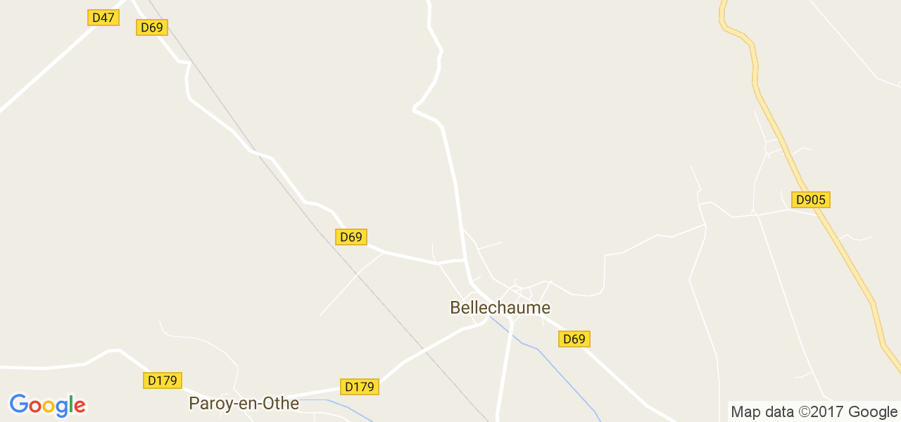 map de la ville de Bellechaume