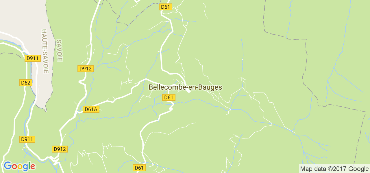 map de la ville de Bellecombe-en-Bauges