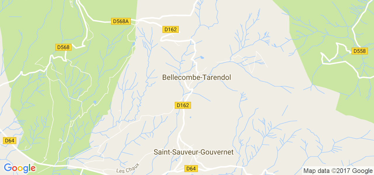 map de la ville de Bellecombe-Tarendol