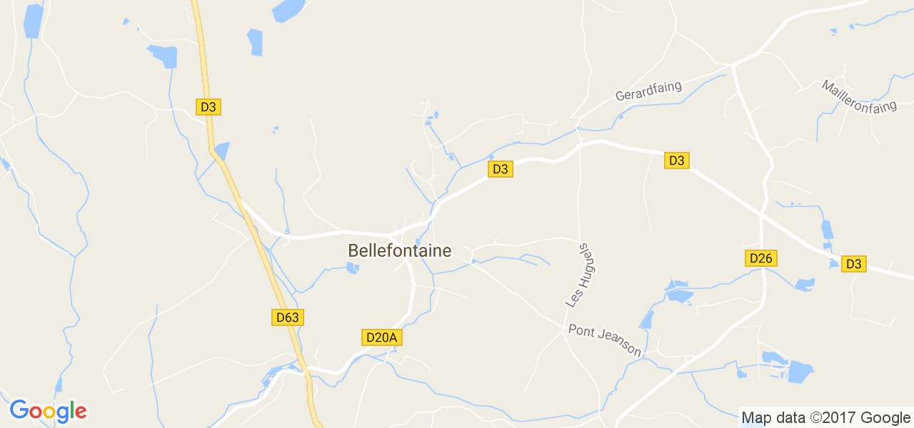 map de la ville de Bellefontaine