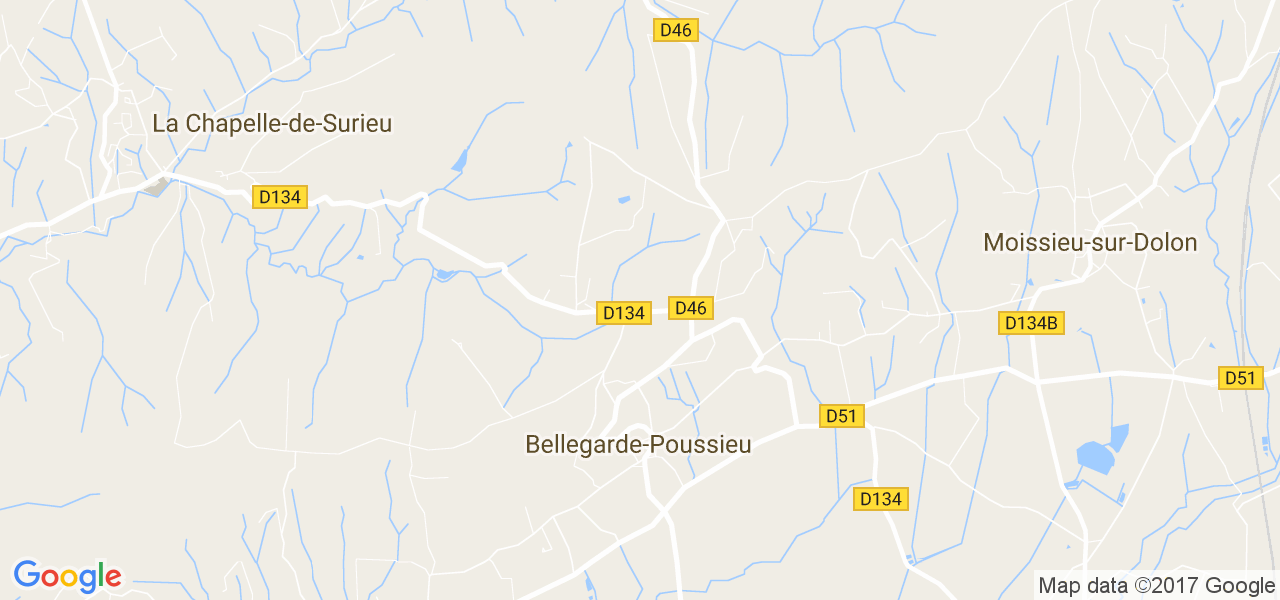 map de la ville de Bellegarde-Poussieu