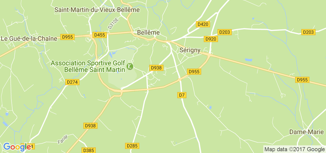 map de la ville de Bellême