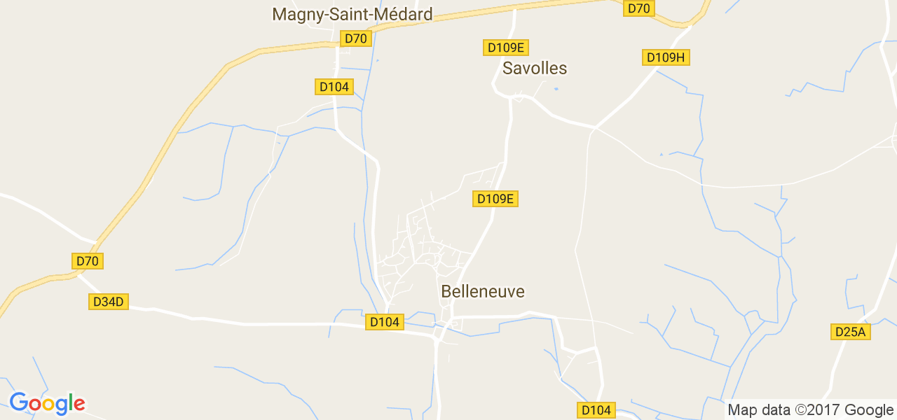 map de la ville de Belleneuve