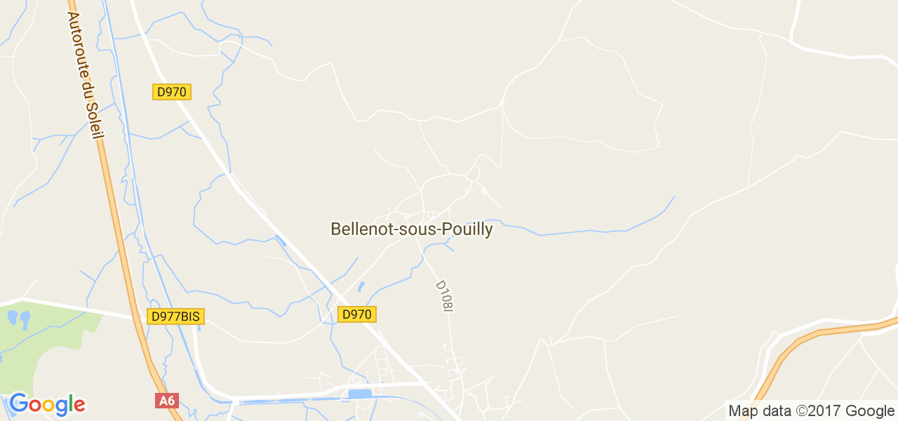 map de la ville de Bellenot-sous-Pouilly