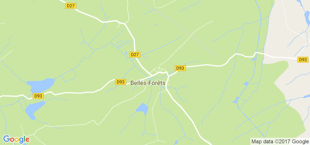 map de la ville de Belles-Forêts