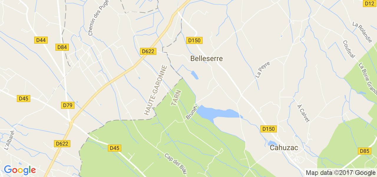 map de la ville de Belleserre