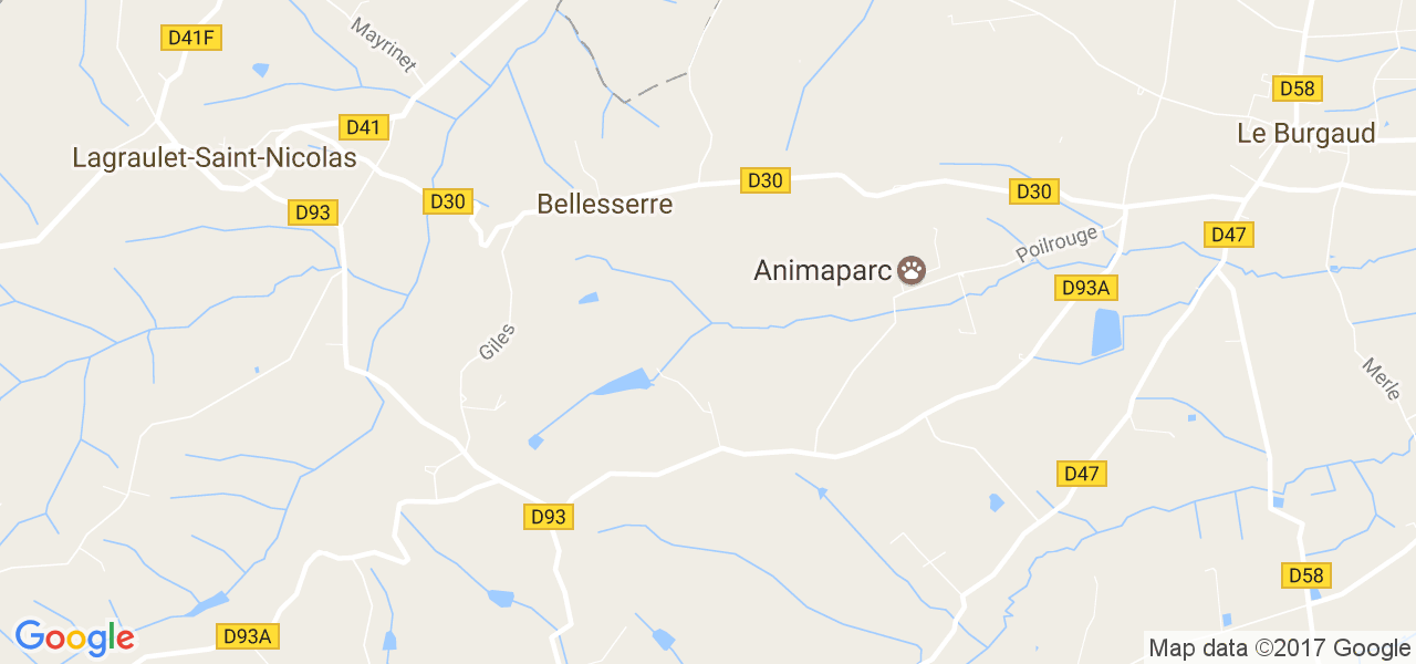 map de la ville de Bellesserre