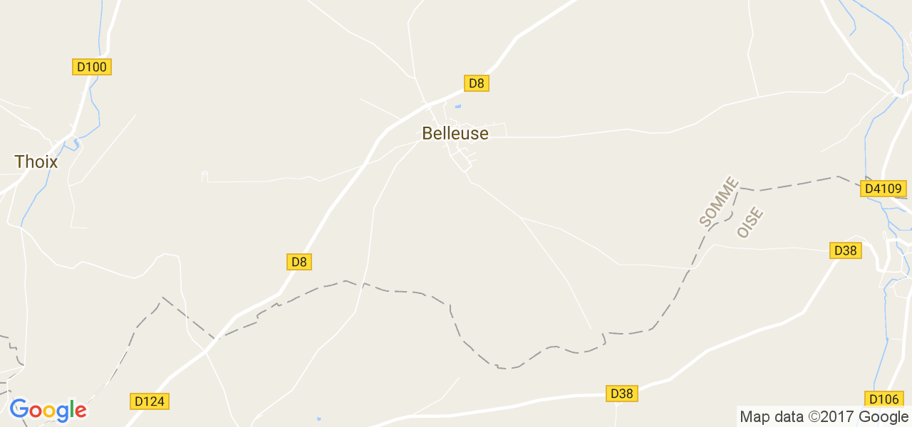 map de la ville de Belleuse