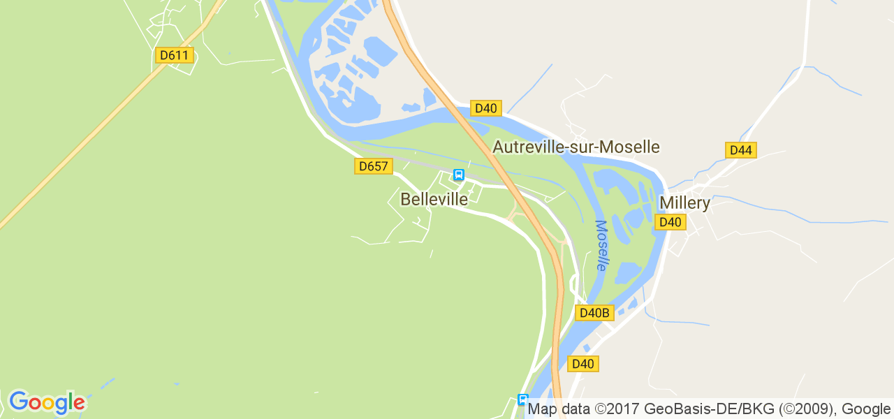 map de la ville de Belleville