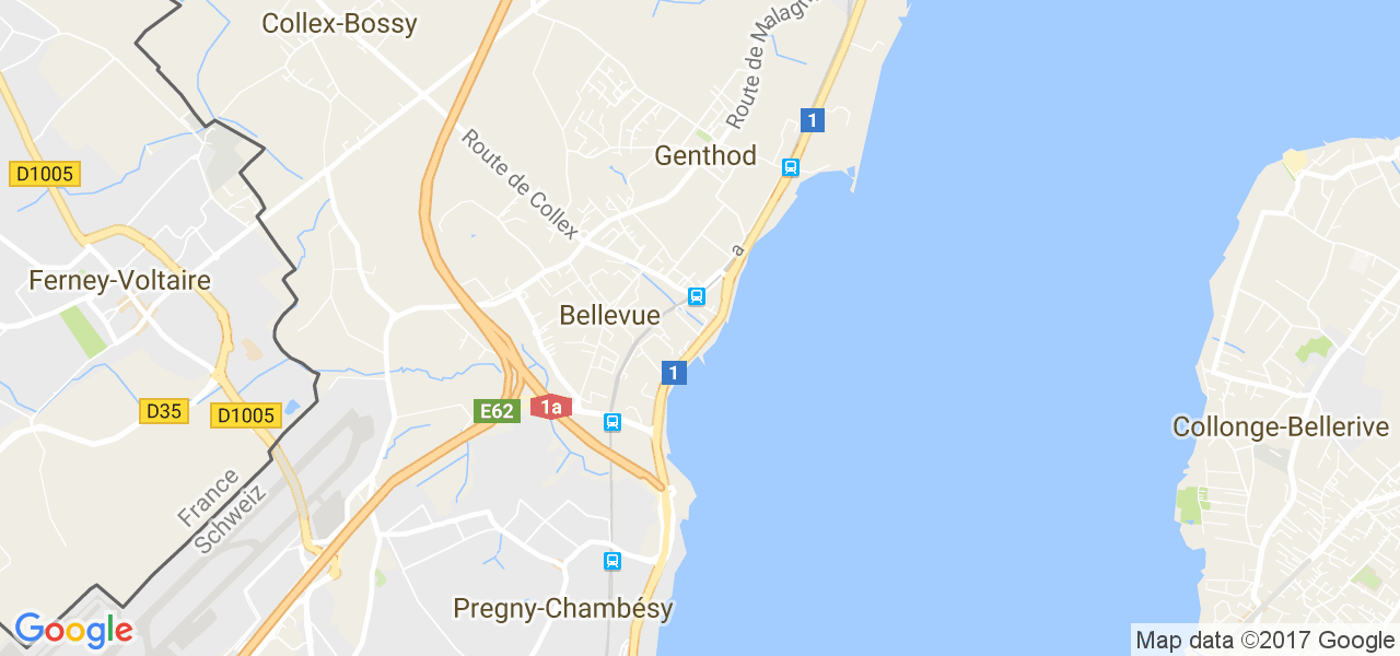 map de la ville de Bellevue